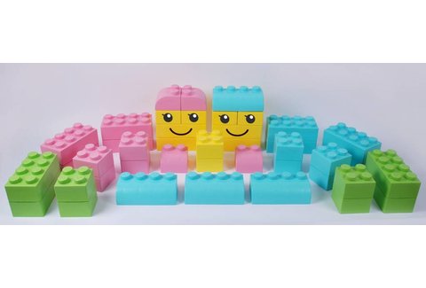 Blocs géants XXL mousse 50 pièces type Lego