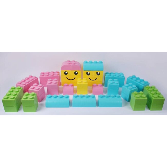 Briques en mousse type Lego - Blocs de construction 50 pièces