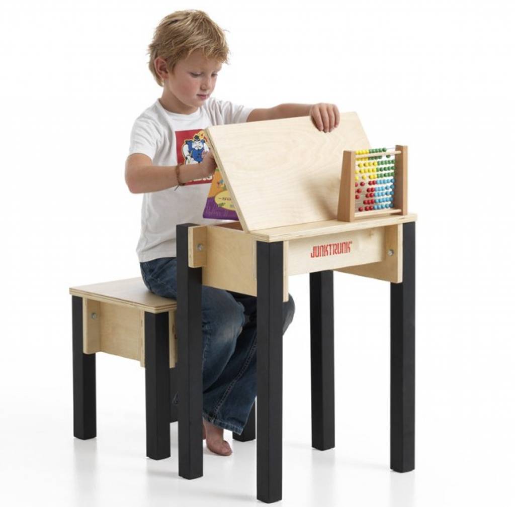 Bureau pupitre en bois pour enfant - bureau écolier design 