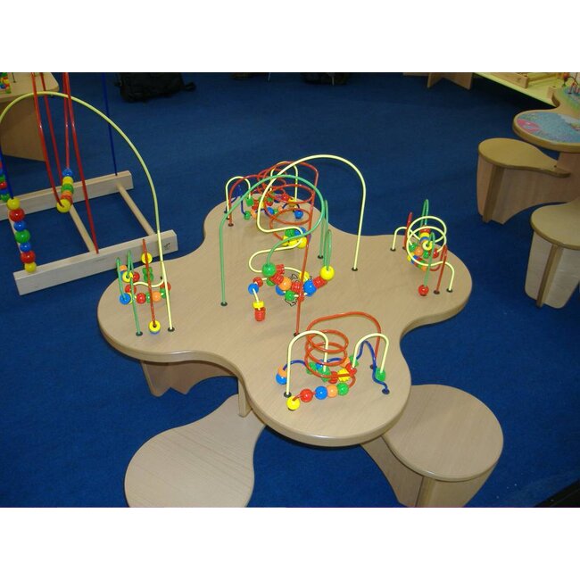 Joy-Toy Table de jeu boulier avec 4 chaises integrées