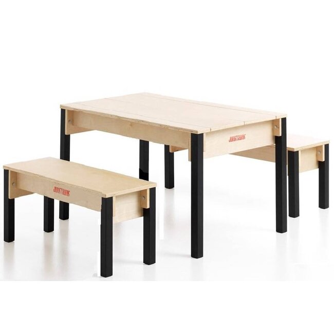 JunkTrunk Grande table pour Lego avec 2 bancs - 6 enfants
