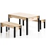 JunkTrunk Grande table pour Lego avec 2 bancs - 6 enfants