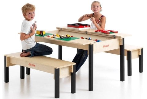 Grande table pour Lego avec 2 bancs