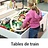 Tables train en bois