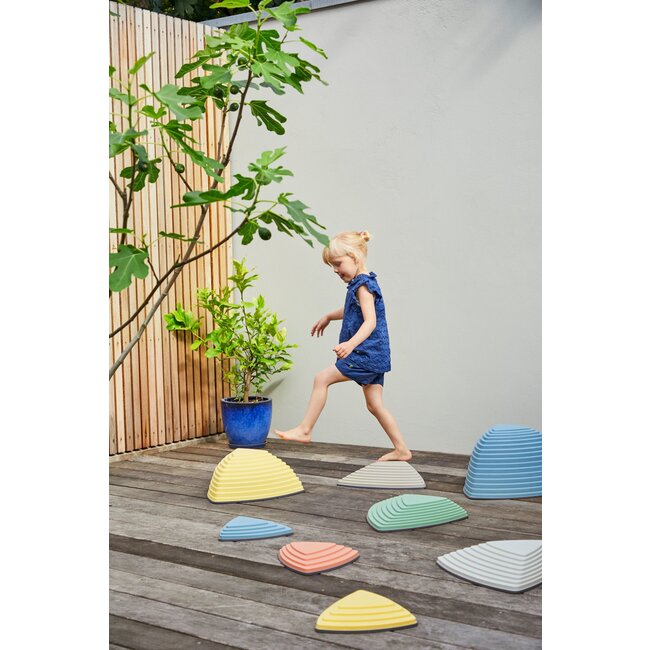 Gonge Pierres de Rivière motricité 9 pièces couleurs nordiques (ou 11 pcs.)