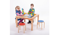 Table de jeu pour enfants - table lego - avec chaise - 51x51x48 cm