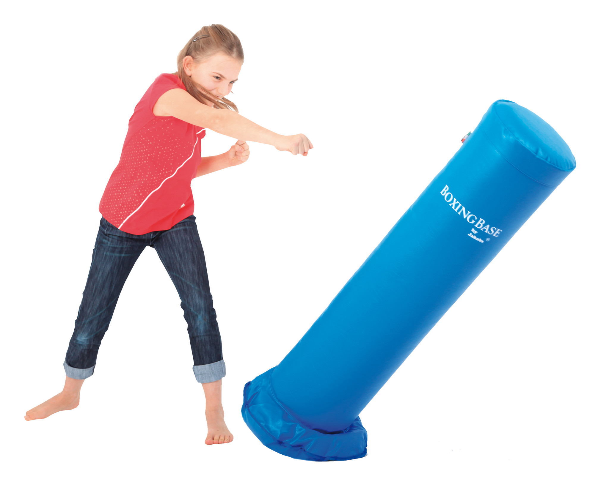 Sac de boxe sur pied autoportant pour enfants de 4 à 10 ans 