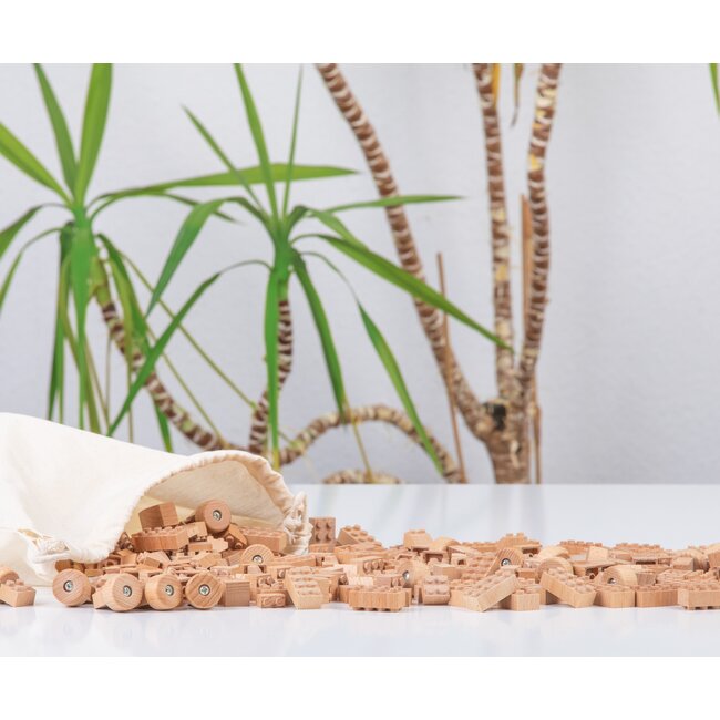 Briques de construction en bois massif FabBrix 300 pieces