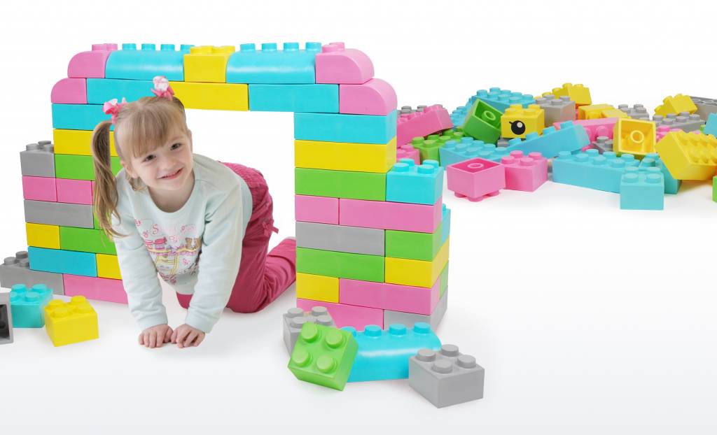 Jeu de construction Lego en mousse - jouet avec 100 blocs 