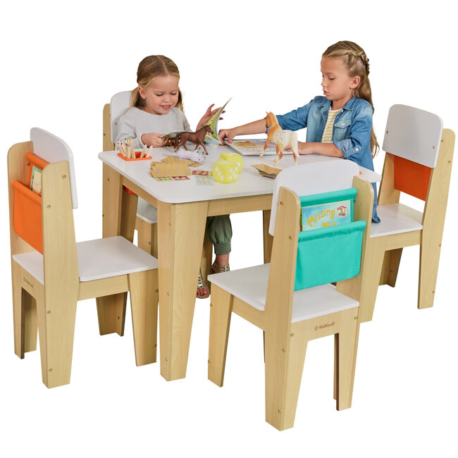 Table Montessori Ensemble table de jeu et 4 chaises