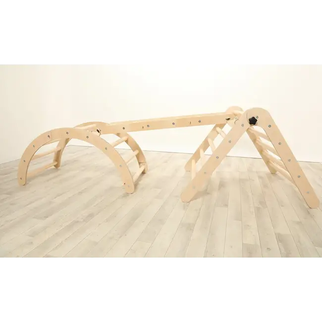 Pikler Parcours Montessori en bois -Ensemble avantageux 3 pièces