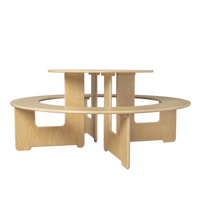 Table enfant avec banc intégré pour 4 enfants