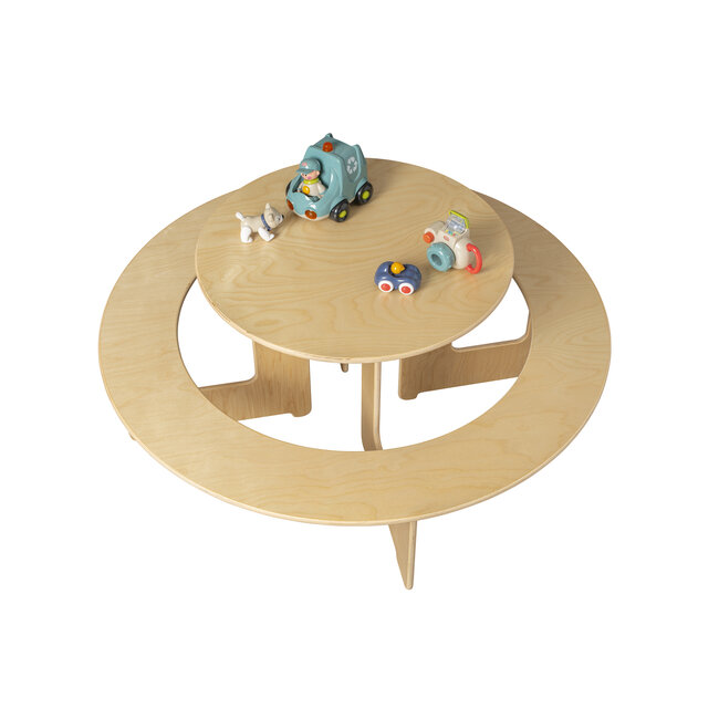 Table enfant avec banc intégré pour 4 enfants