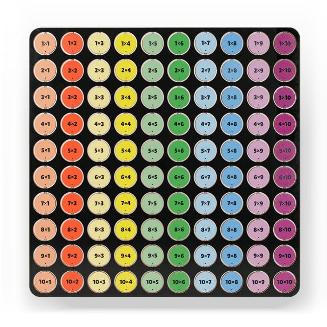 Table de multiplication en bois grand format