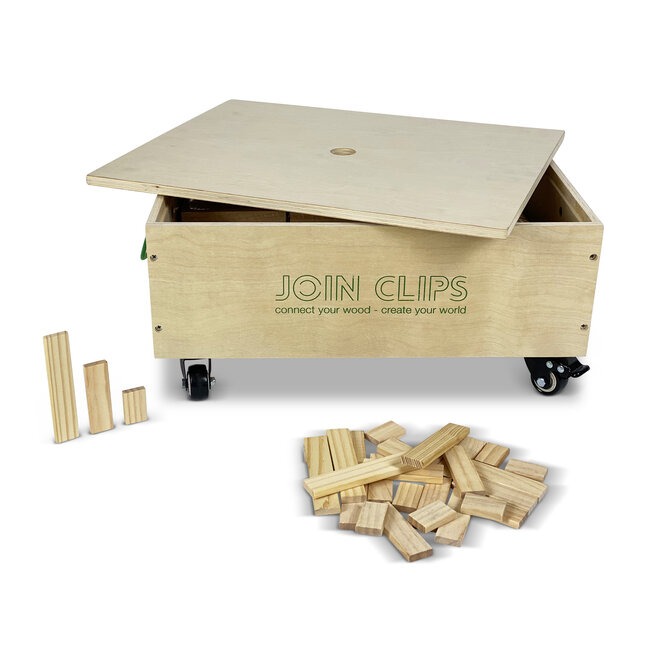 JOIN CLIPS Planchettes de construction en bois 500 pcs - jeux style Kapla