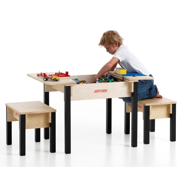 Table pour Lego salon ou chambre avec 2 tabourets
