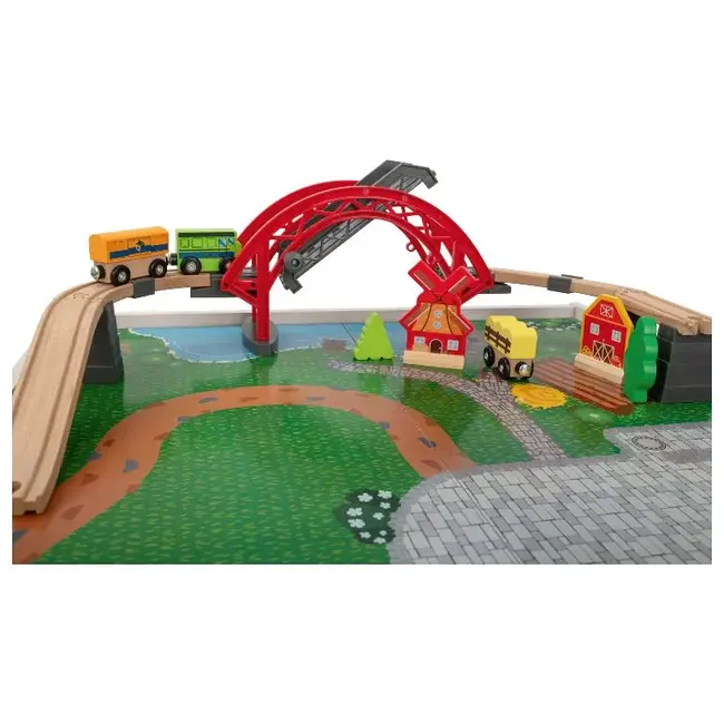 Table circuit train en bois - 100 pcs.