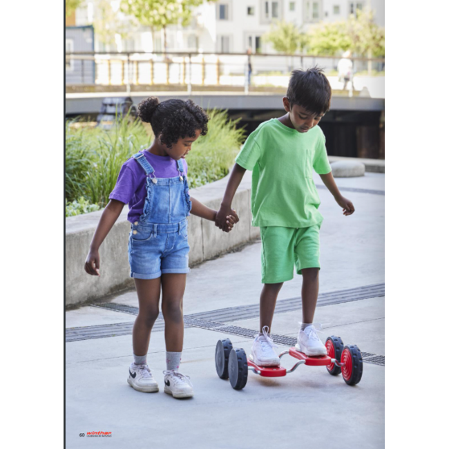 Gonge PedalGo 4 roues rouge - pedalier d'équilibre