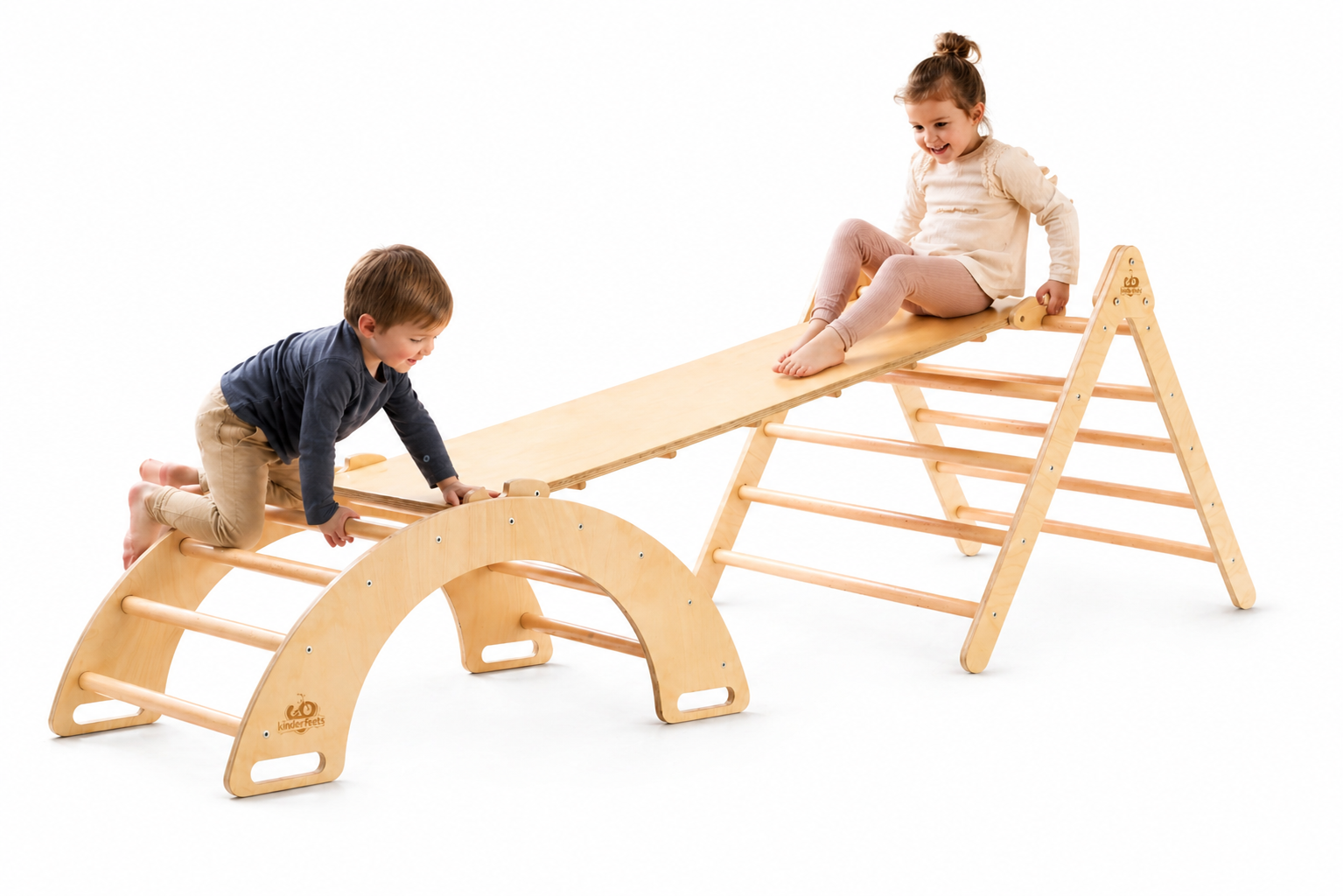 Parcours Motricité Bébé Poutre Équilibre Enfant COSYLAND - Parcours Motricité 7-en-1 Bois - Jeu