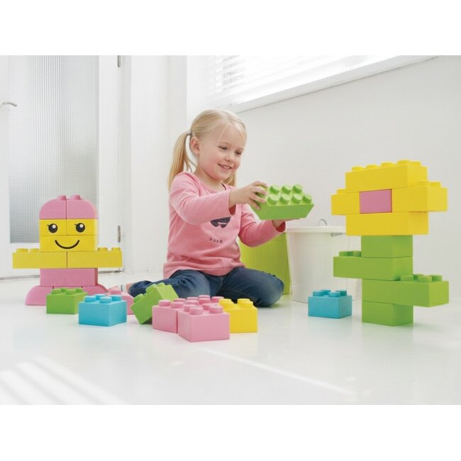 Briques géantes type Lego - set 42 pcs couleurs pastel