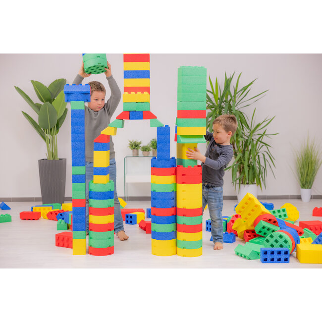 MODO Jeu de construction géant – 100 blocs en mousse pour enfants