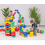 MODO Jeu de construction géant – 100 blocs en mousse pour enfants