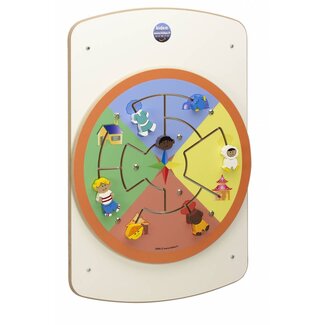 Kidea Jeu mural labyrinthe enfant – motricité – panneau activité bois