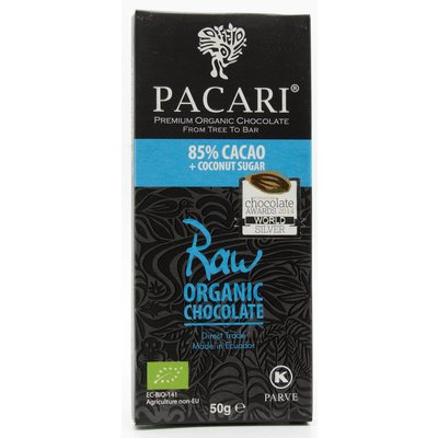 Pacari Dunkle Schokolade 85% Raw