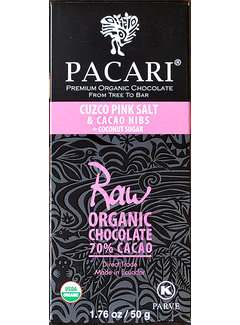 Pacari Dunkle Schokolade 70% Raw Cuzco Salt & Nibs