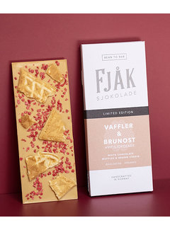 Fjåk Sjokolade  Weiße Schokolade Vaffler & Brunost