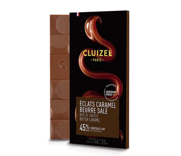 Cluizel - Paris Milchschokolade 45% Éclats Caramel Beurre Salé