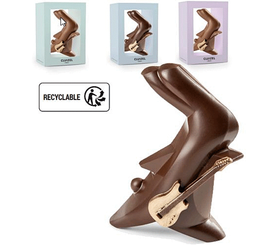 Dunkle Schokolade Osterhase "Rock Rabbit" Cluizel Signature 2023