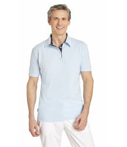 Leiber UITVERKOOP; Unisex polo met 1/2 mouw  en contrastkleur in kraag- DYNAMO