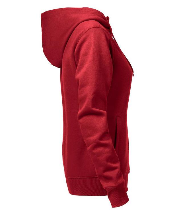 Printer Dames sweatshirt  met capuchon en contrasterende ritssluiting -  DENSITY