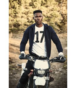 Printer UITVERKOOP; Heren sweatshirt  met capuchon en contrasterende ritssluiting -  DRASAN