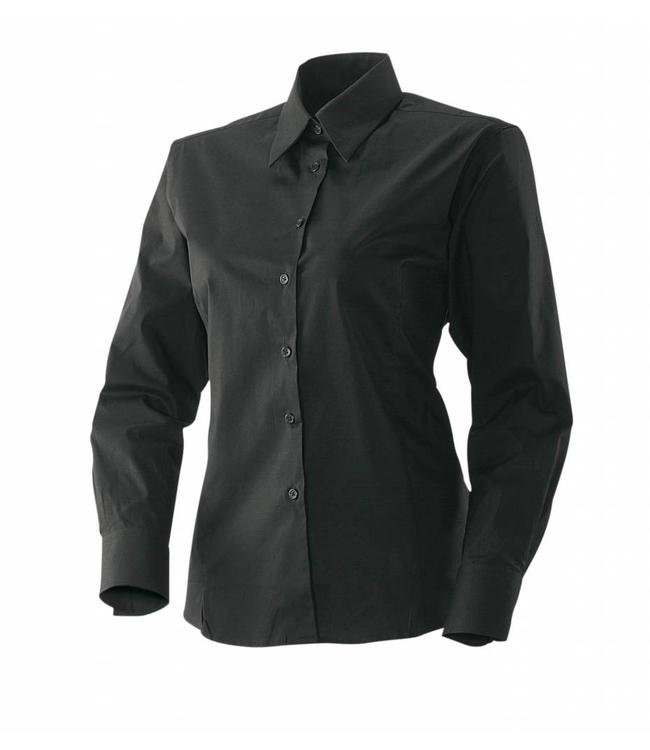 Betere Zwarte dames blouse met lange mouwen. - QS-Bedrijfskleding BK-41