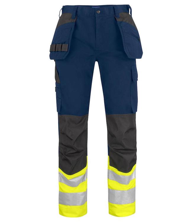 Prio/Projob Heren hi-vis broek in easycare materiaal van polyester/katoen- AGIDIUS