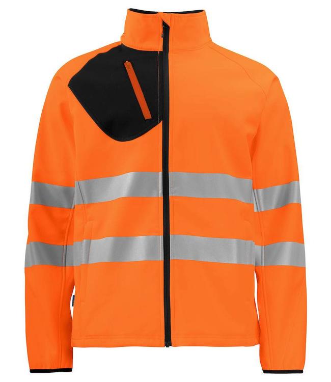 Prio/Projob Heren hi-vis softshell jas met goede ademende eigenschappen - HOLMES