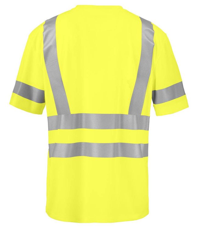 Prio/Projob Hi-vis t-shirt met ronde hals en versterkte ribboord aan de kraag - PATTI