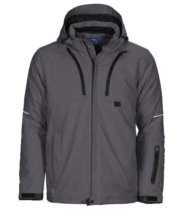 Prio/Projob Gevoerde softshelljas met functionele drielagige softshell en gewatteerde voering - CRISTIANO