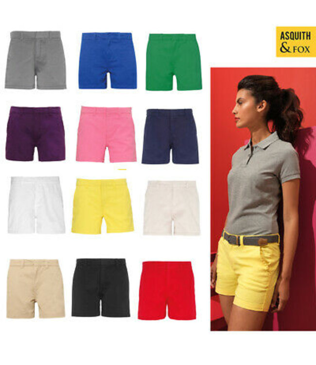 Front Row UITVERKOOP; dames chino short voor vrije tijd met elasthan -  LAMMIE