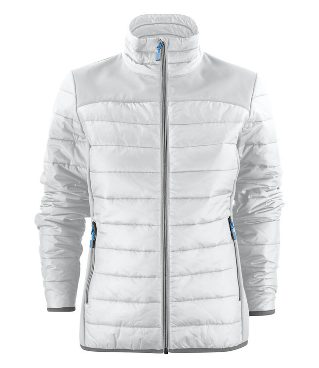 Printer Lichte dames jas in 2 materialen, licht gewatteerd - ANOUSKA