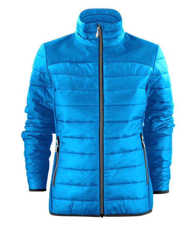 Printer Lichte dames jas in 2 materialen, licht gewatteerd - ANOUSKA