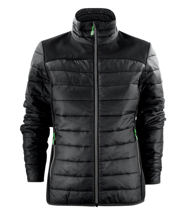 Printer Lichte dames jas in 2 materialen, licht gewatteerd - ANOUSKA