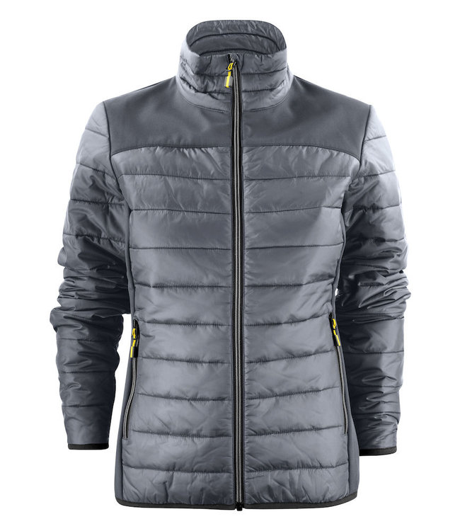 Printer Lichte dames jas in 2 materialen, licht gewatteerd - ANOUSKA