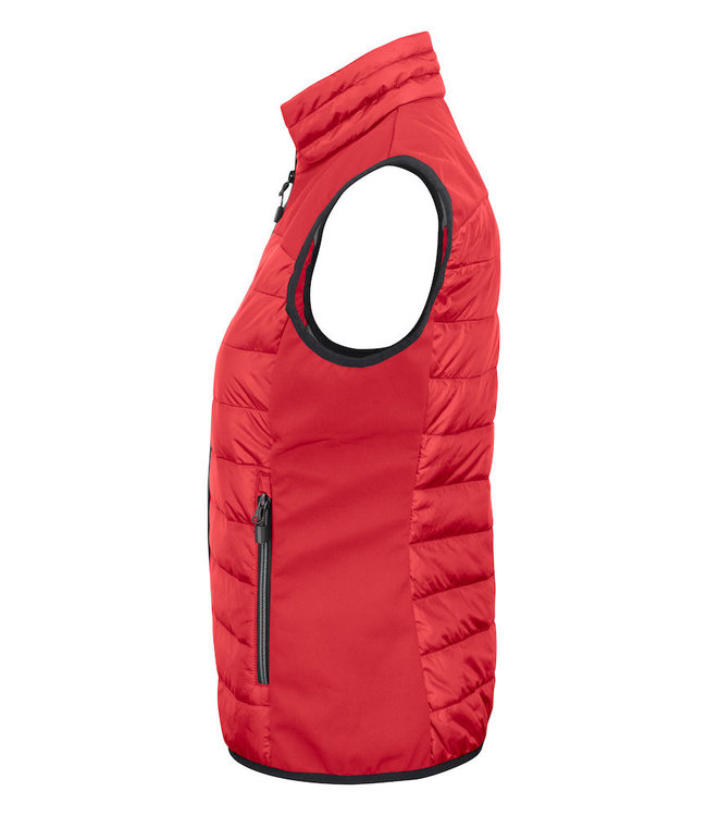 Printer Lichte dames bodywarmer in 2 materialen, licht gewatteerd - BARDINE