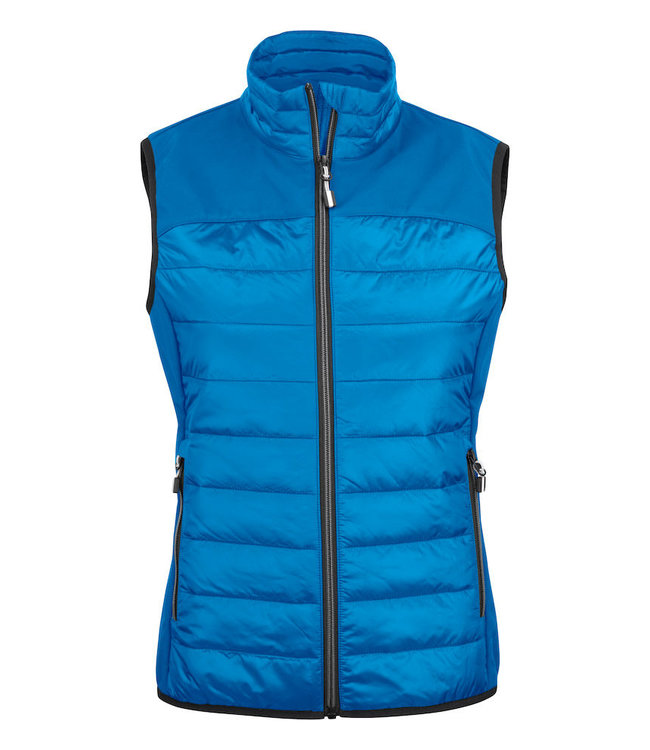 Printer Lichte dames bodywarmer in 2 materialen, licht gewatteerd - BARDINE