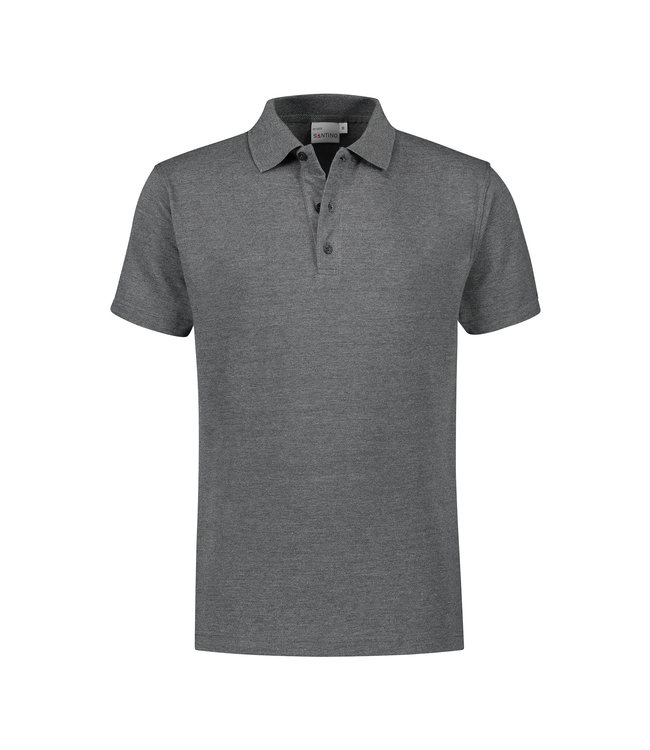 Santino - unisex poloshirt RICARDO, met korte mouwen, plat gebreide rib kraag, splitjes in de zijnaden