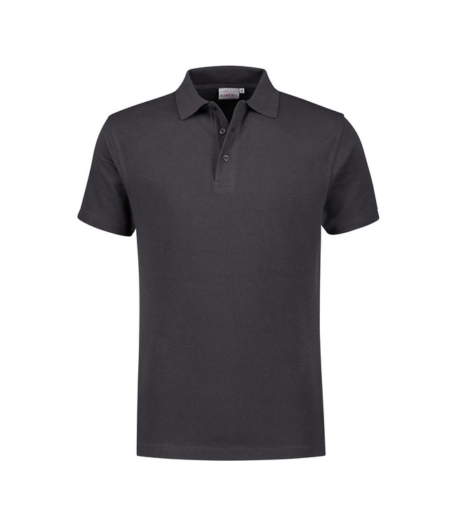 Santino - unisex poloshirt RICARDO, met korte mouwen, plat gebreide rib kraag, splitjes in de zijnaden