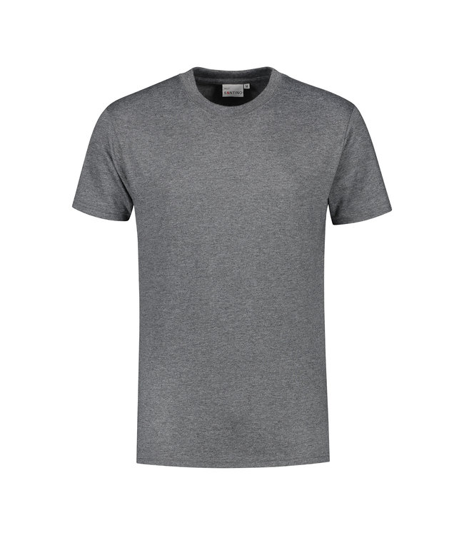 Santino - unisex t-shirt JOLLY, met dubbele ribkraag, nektape van schouder tot schouder